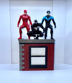CUSTOM 1:12 BUILDING ROOFTOP DIORAMA 3d print for action figures mafex RightSide