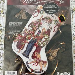 “New” Vintage Bucilla Christmas Stocking Kit