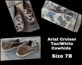 Ariat Cruise Tan/White Cowhide Shoes * Size 7B