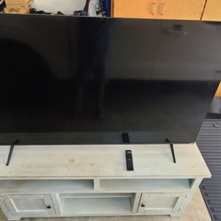 Vizio 4k QLED TV and TV Credenza 