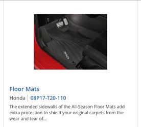 2026 Honda Civic Hatchback Floor Mats