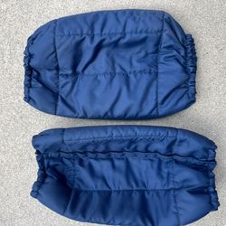 Vintage Navy Blue Snow Gaiters with Velcro 