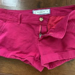 Ladies raspberry Abercrombie shorts size 2