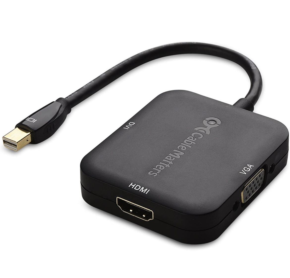Mini DisplayPort to HDMI Adapter with VGA and DVI 3-in-1 Adapter