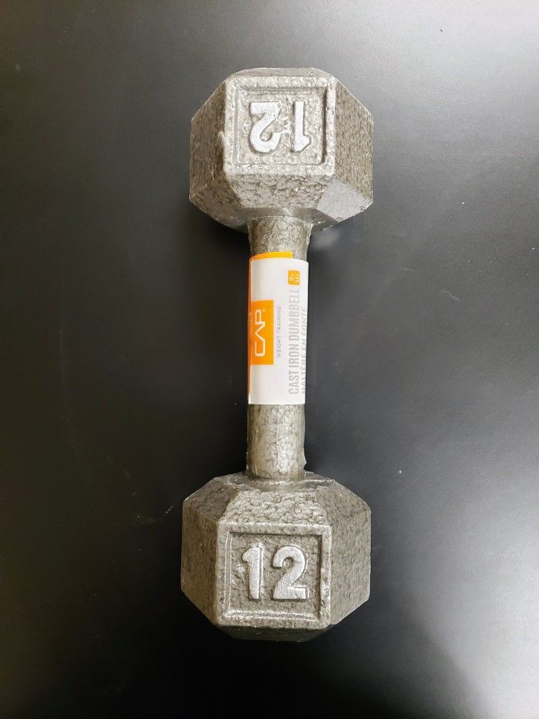 CAP 12 lb Cast Iron Hex Dumbbell - Single【NEW】