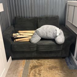 Gray loveseat