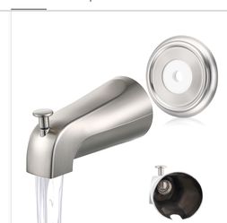 Enhon Brushed Nickel Bathtub Spout With Cover Ring