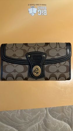 Coach trifold wallet with locket