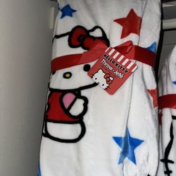 Hello Kitty 4th Of July Blanket