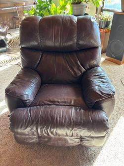 Brown Leather Recliner Chair