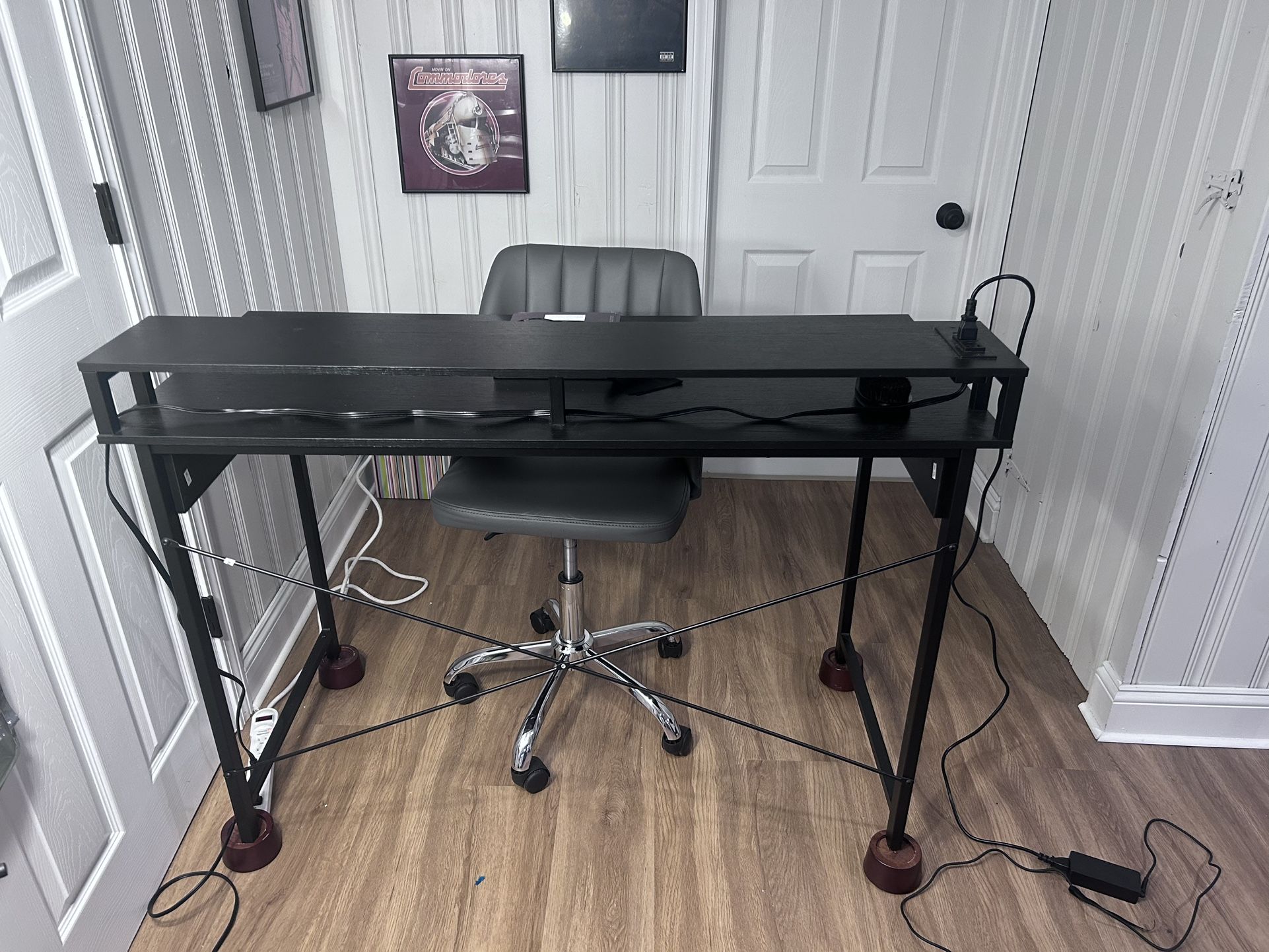 Two Drawer Desk And Office Chair