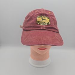K-Products John Deere Quality Farm Equipment Burgundy Adjustable Strapback Hat