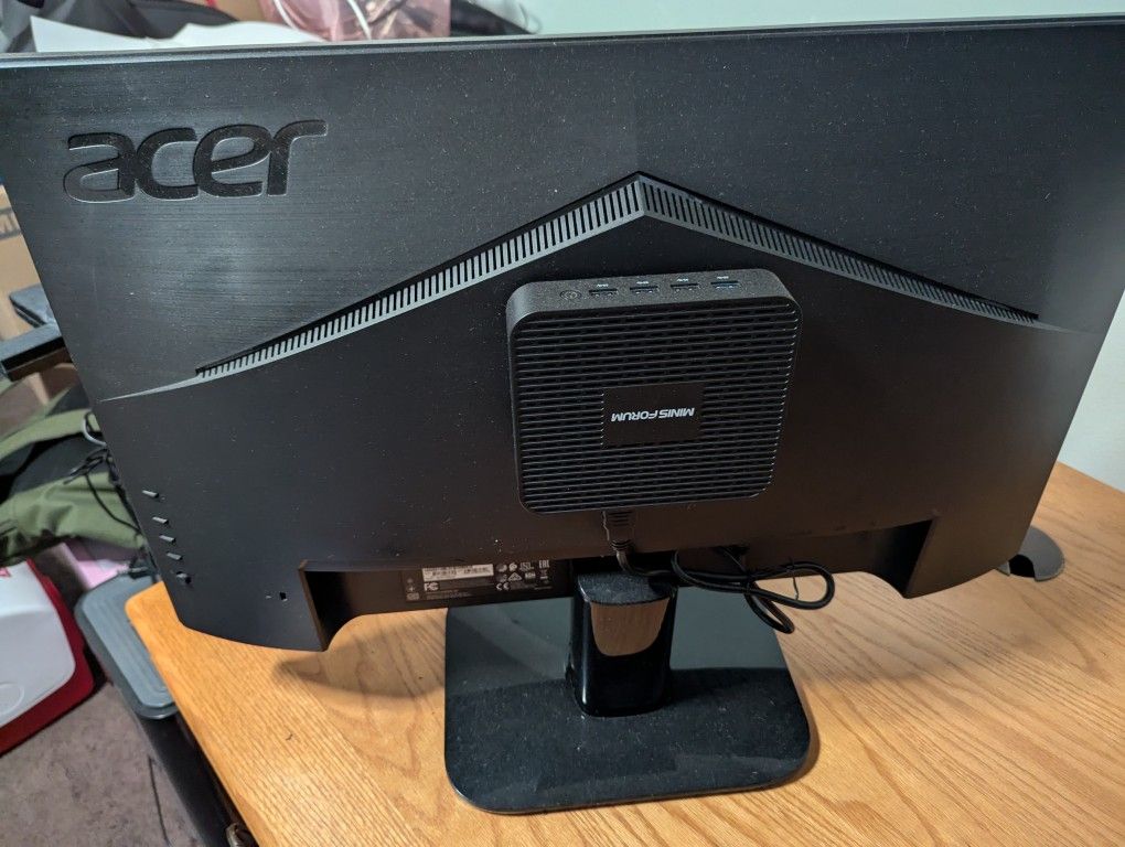 School Computer With Screen, Keyboard, And Mouse