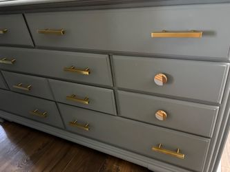 Gray Refinished Solid Cherry  Wood Dresser Pick up Florence Ky