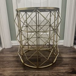Gold End Table