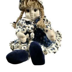 Doll 12”Les Fannettes Handmade France coth body    T-411