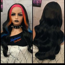 Human Hair Blended Lace Front Wig 
