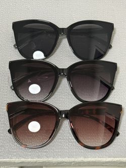 Cat Eye Womens Fashion Sunglasses (3 Pairs)