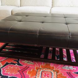 Genuine leather coffee table