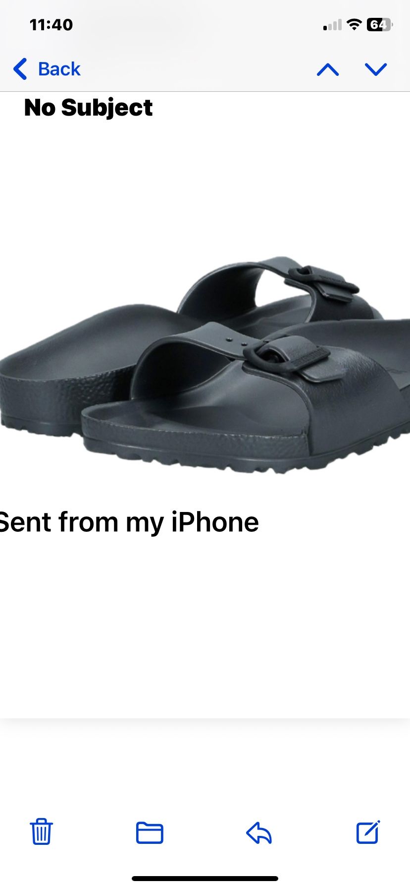 Birkenstock Madrid EVA Single Strap Sandals Woman’s Black New Size 9