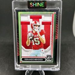 🔥Fernando Mendoza Optic Black Disco Indiana Patch 1/1 ART Card Created by SHINE🔥