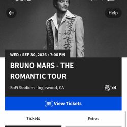 Bruno Mars Concert Tickets LA night 1