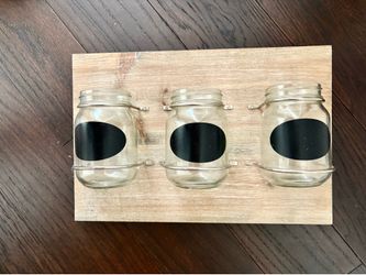 Mason Jar/ Wood Wall decor$2
