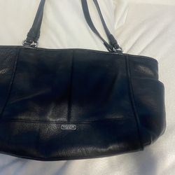 Black Coach Leather Bag