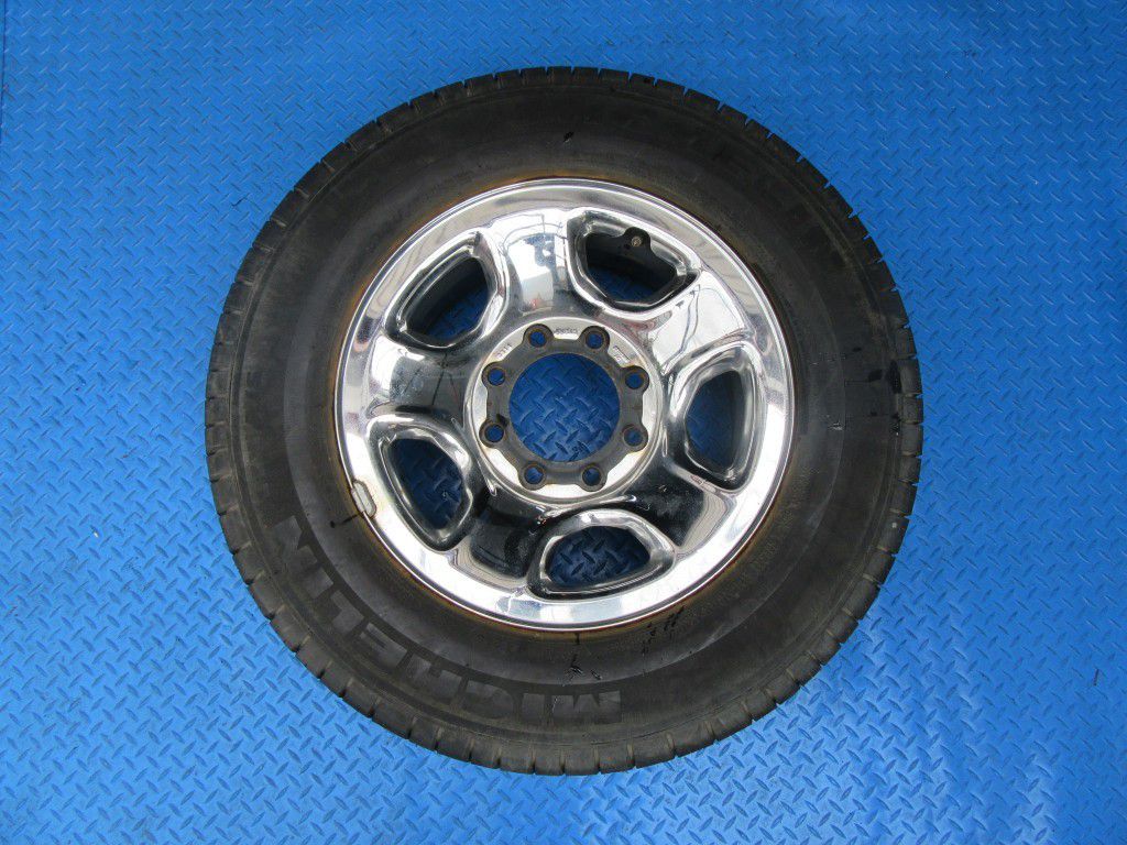 17" Dodge Ram 1500 2500 3500 SRW 8 lug steel chrome clad rim wheel tire #6311