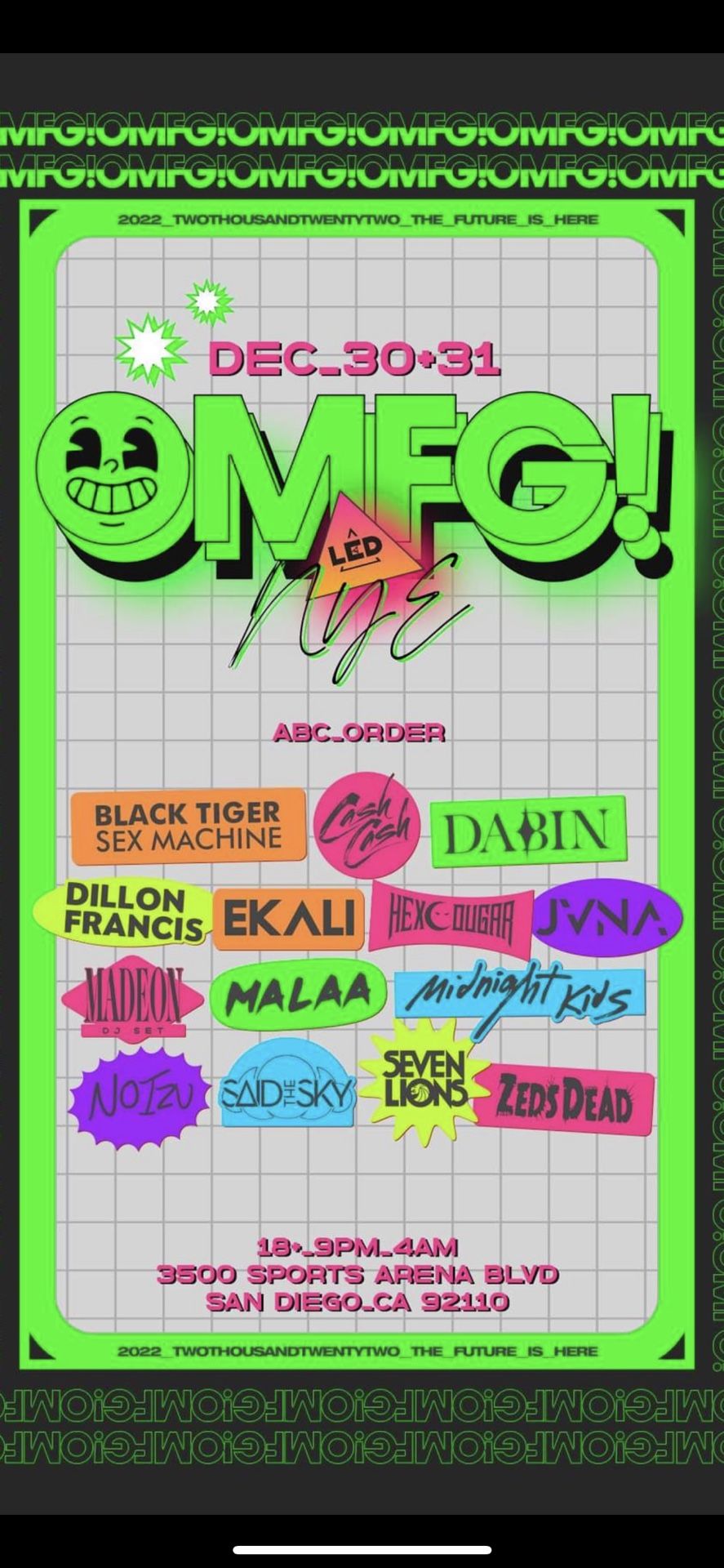 2 Day Omfg Ticket