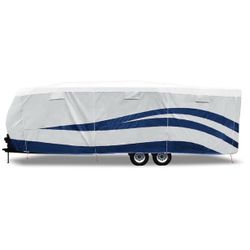 Travel trailer cover. ADCO 94844 designer series UV hydro cover