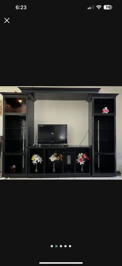 heavy wood entertainment center
