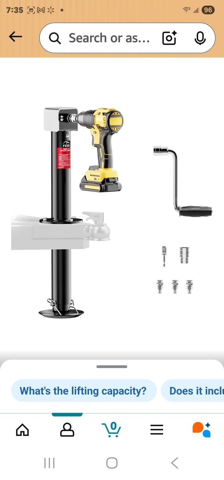 A Frame Trailer Jack 5000 Lbs