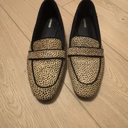 Express Spotted Calf Hair Loafer Flats