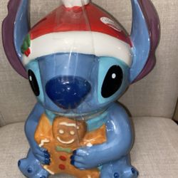 Stitch Christmas Cookie Jar