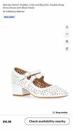 Little and big Girls dress shoes with block heels