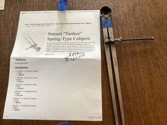 Starrett Yankee Spring Type Caliper