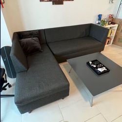 Gray L Shaped Couch 