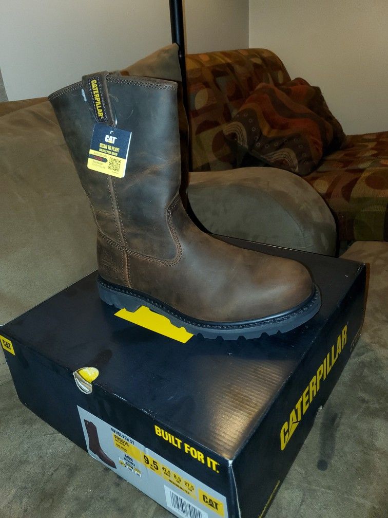 Cat Steel Toe Boots 9 1/2