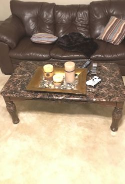 coffee table and 2 end tables