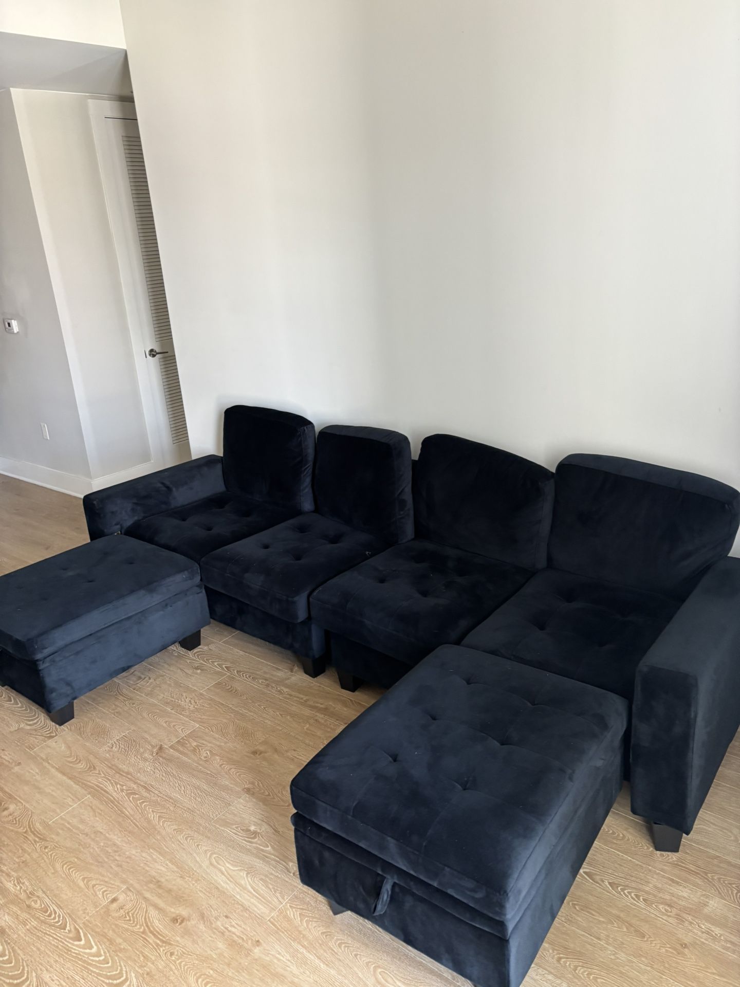 Black 4 Seater Couch