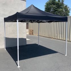 $99 (New) Outdoor 10x10 ft ez popup party tent patio canopy shelter w/ carry bag (black/red)