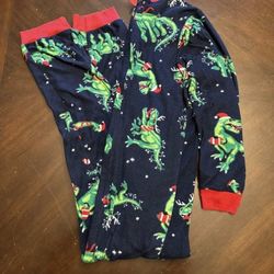 boys footless blanket sleeper/ onesie Christmas dino size 16