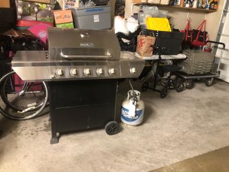 5 Burner Propane Gas Grill with Stainless Steel Side Burner