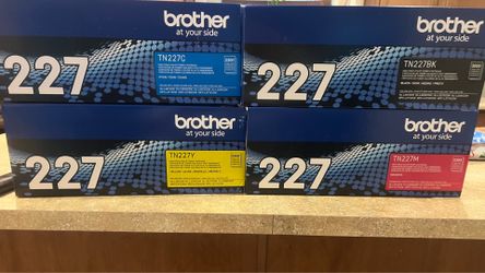 4-Color Toner Cartridge Set, Black Cyan Magenta & Yellow, TN227