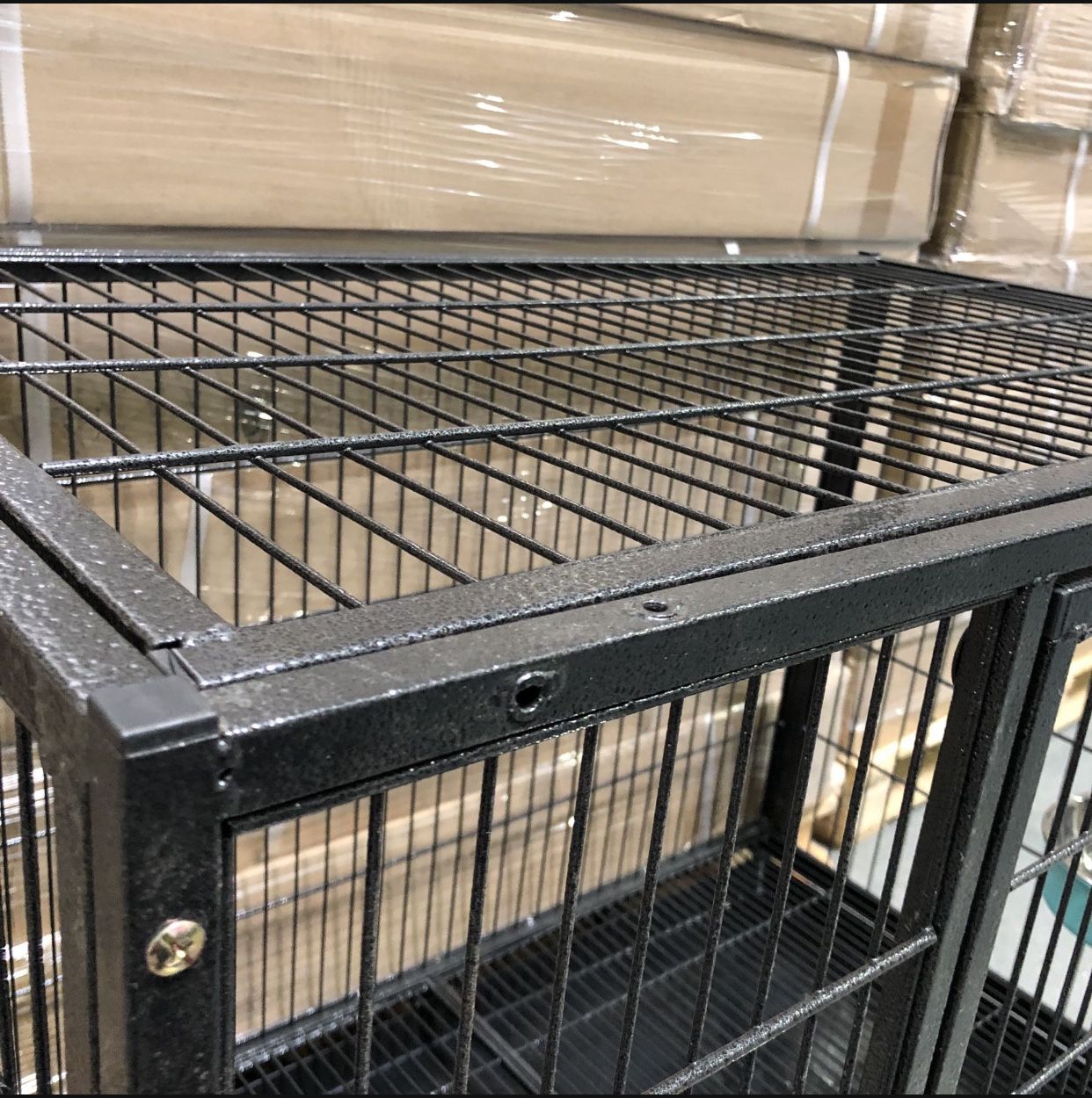🔴 On sale 🔥Double Set Brandnew 37” Heavy Duty Dog Kennel Crate Cage 🐶 please see dimensions in second picture 🇺🇸 
