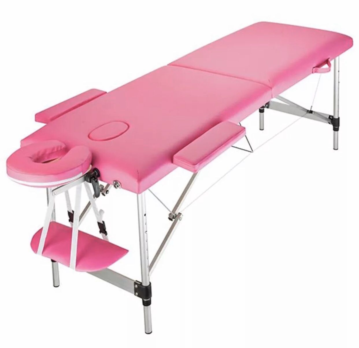 Brand new massage table lashes cosmetic bed chair pink 2 folding portable aluminum feet beauty