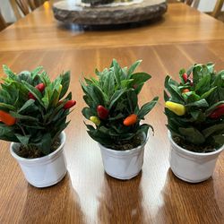 Miniature Artificial Pepper Plants 