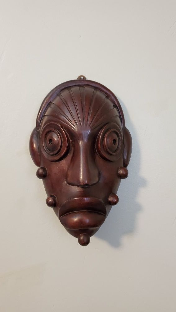 Exotic African Solid Wood Carved Mask