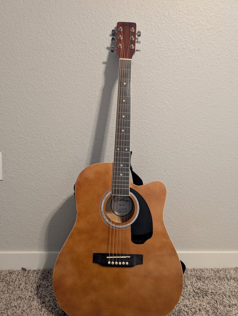 Guitar For Sale (Semi Acoustic) Ashthorpe C85 + New Strings + Cable + Capo + Pick